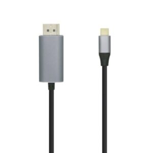 Cable DisplayPort Aisens A109-0394/ USB Tipo-C Macho - DisplayPort Macho/ Hasta 27W/ 1250Mbps/ 80cm/ Negro