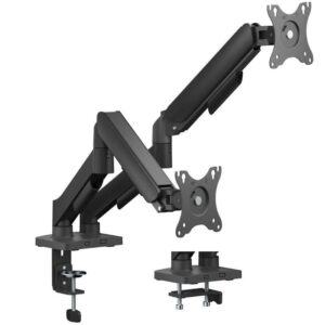 Soporte de Mesa con Contrapeso para 2 Monitores Aisens DT32TSR-357/ Giratorio/ Inclinable/ hasta 9kg