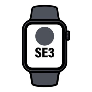 Apple Watch SE3/ GPS/ 44mm/ Caja de Aluminio Medianoche/ Correa Deportiva Negra M/L