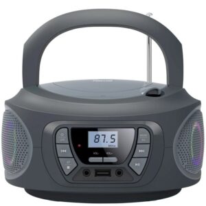 Radio CD Fonestar BOOM-ONE-G/ 13W/ con Cable/ a Pilas/ Gris