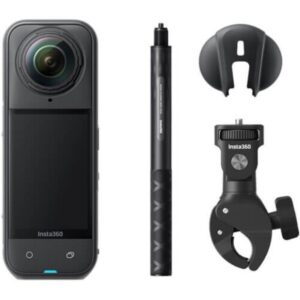 Cámara Digital Deportiva Insta360 X5 Vista múltiple motero Kit/ 8K/ Ángulo de visión 360º/ Negra