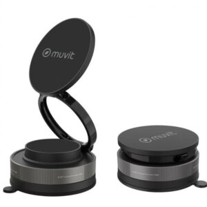 Soporte de Smartphone para Coche Muvit For Change MCCHL0035/ Negro