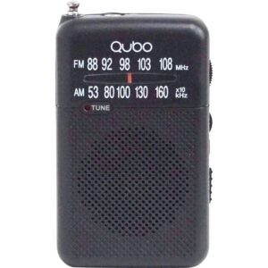 Radio Portátil Qubo R-S1/ con Cable/ a Pilas/ Negra