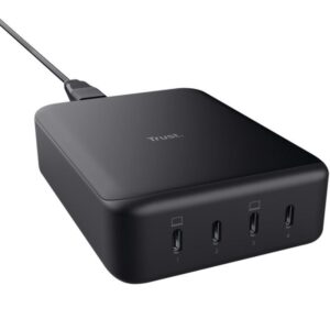 Cargador de Pared GaN Trust Maxo/ 4xUSB Tipo-C/ 240W/ Automático/ Voltaje 5-20V