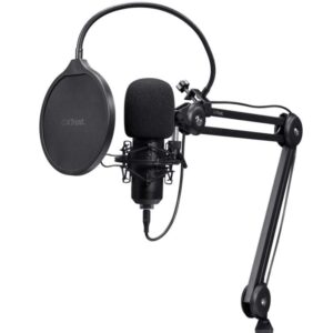 Micrófono Gaming Trust Gaming GXT 270 Emita II+ 25770/ USB/ Negro