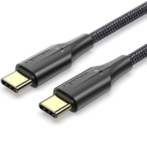 Cable USB 2.0 Tipo-C 3A Vention TAUBG/ USB Tipo-C Macho - USB Tipo-C Macho/ 480Mbps/ 1.5m/ Negro