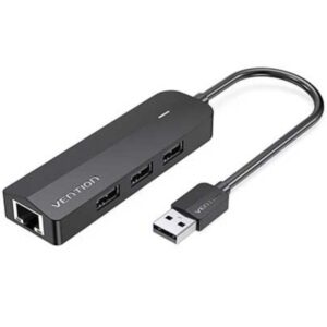 Hub USB 2.0 Vention CHPBB/ 3xUSB/ 1xMicro USB PD/ 1xRJ45